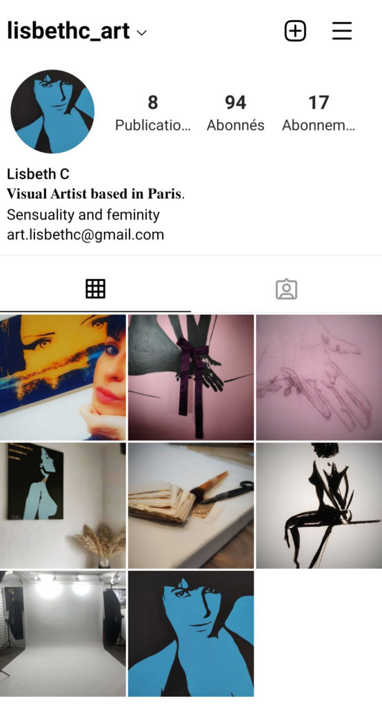 instagram Lisbeth C artiste peintre